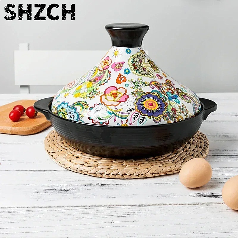 Tagine Clay Pot - Керамический горшок-тажин 2 л, жаропрочный, для