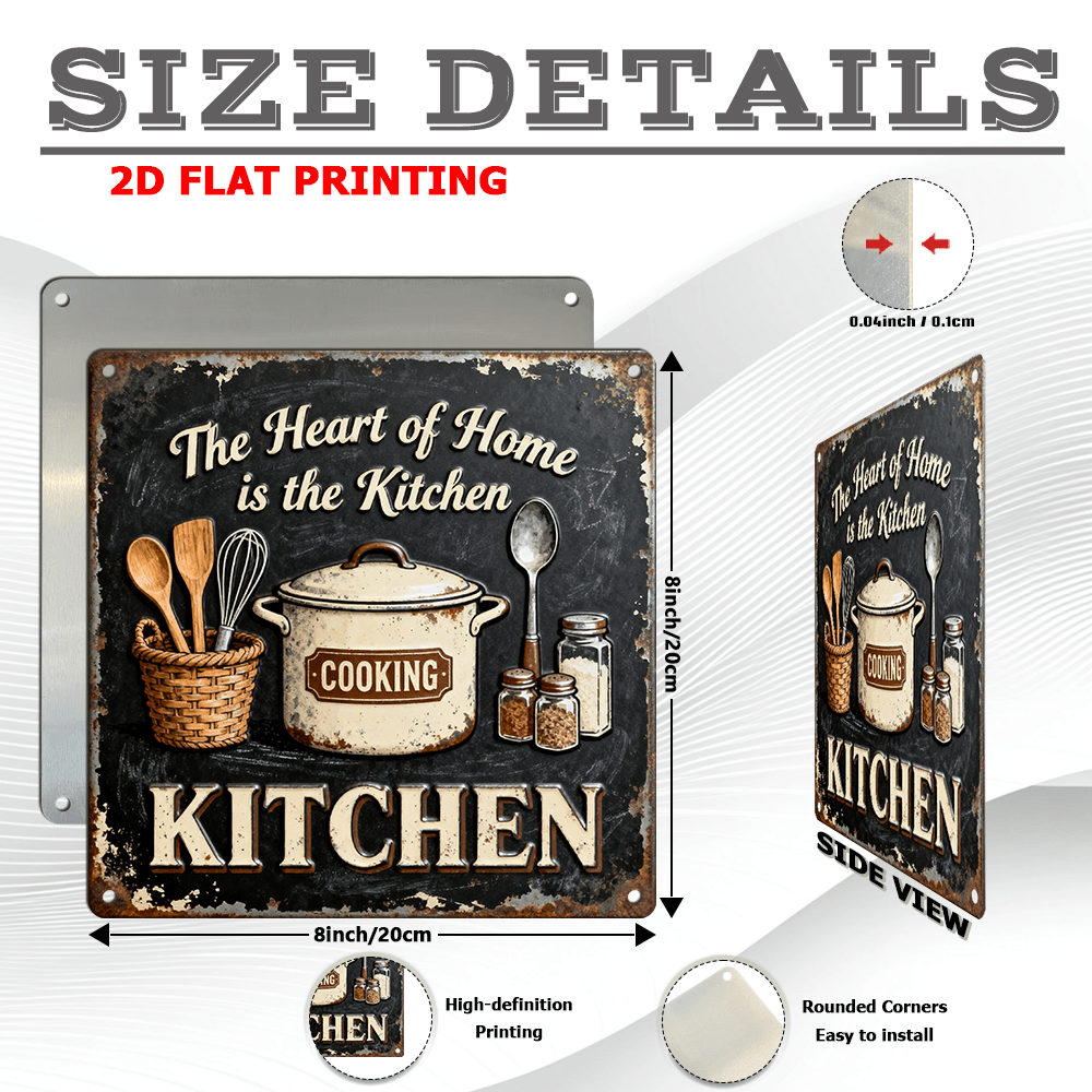 Винтажная металлическая вывеск – обзор и цена Home Cooking Kitchen